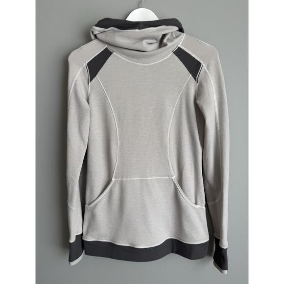 lululemon athletica Tops - Lululemon Hoodie Womens S Gray Pullover Athleisure Stretch Top Performance